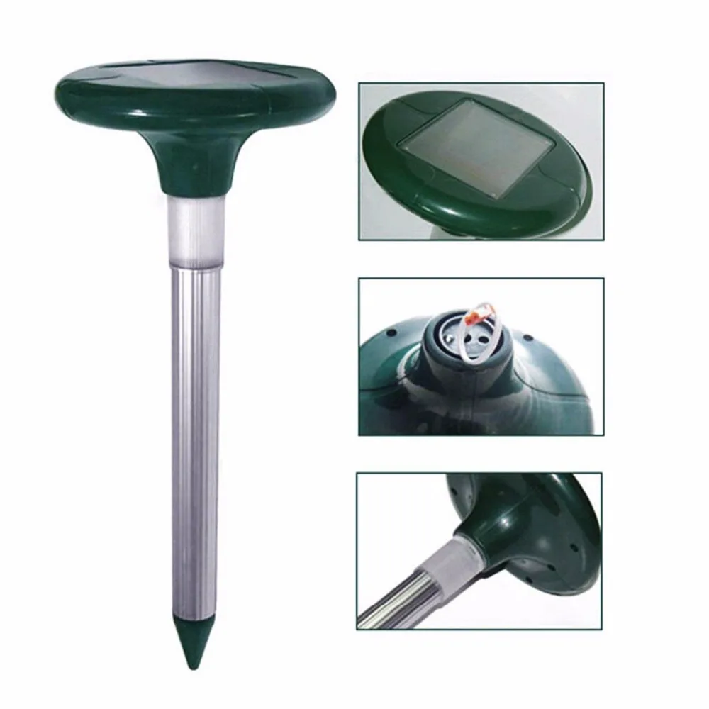 Solar Power Ultrasonic Gopher Mole Snake cat bird mosquito Mouse ultrasonic Pest Repeller Control Garden mouse rat repeller | Дом и сад