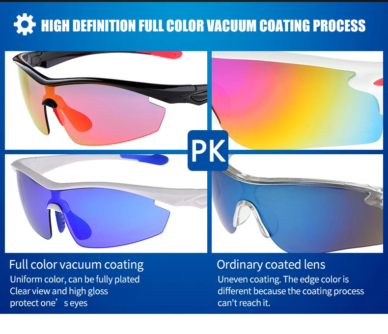 TOPTETN Polarized 3 Lens Cycling Eyewear MTB Bicycle Sun Glasses Sunglasses Mountain Bike Goggles Gafas de Ciclismo | Спорт и