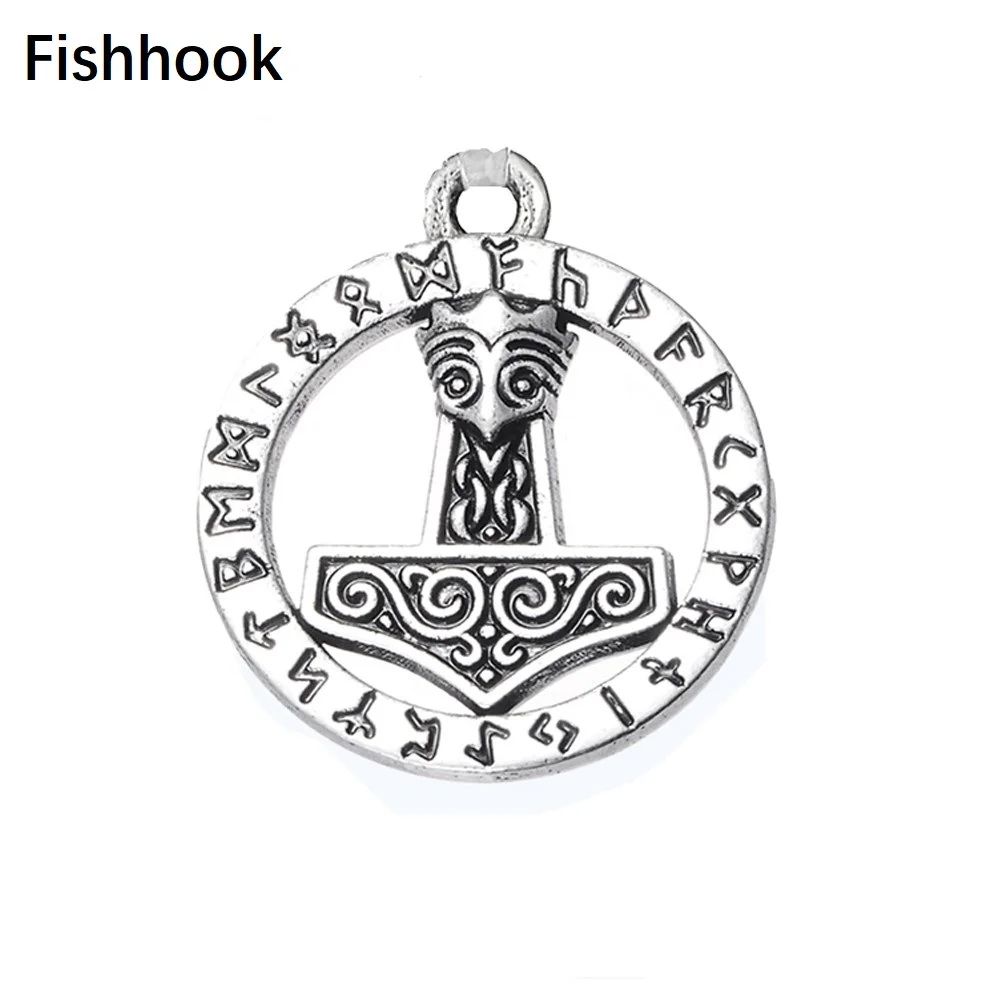 Fishhook 24 скандинавские руны Молот Тора подвеска для средневековой мифологии