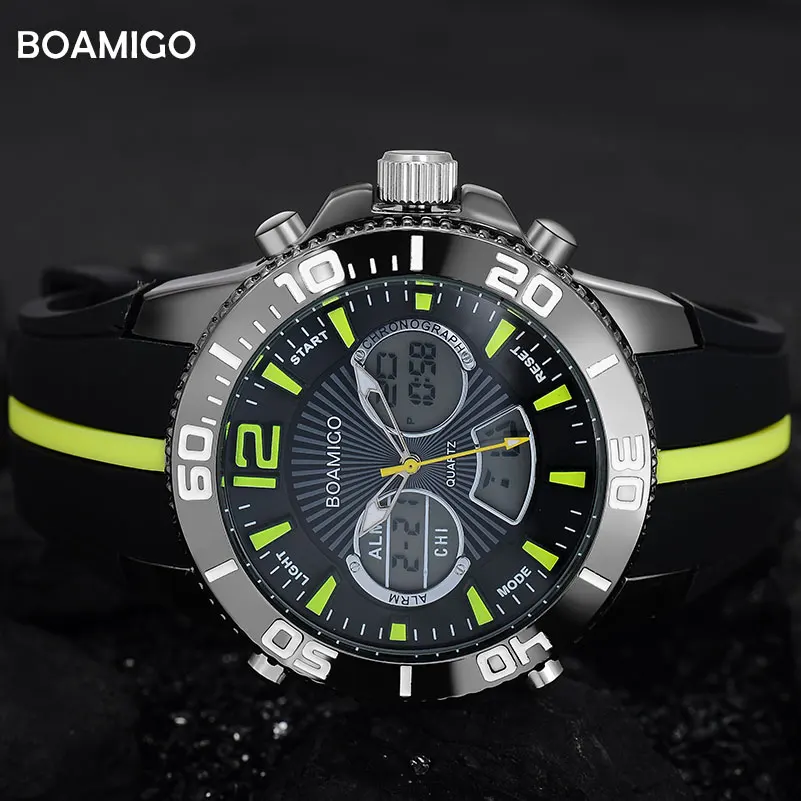 Мужские спортивные часы мужские кварцевые аналоговые цифровые светодиодный