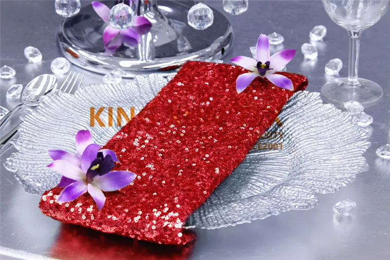 Gold Silver Sequin Table Napkin Table Cloth Napkins For Wedding Event Party Decoration