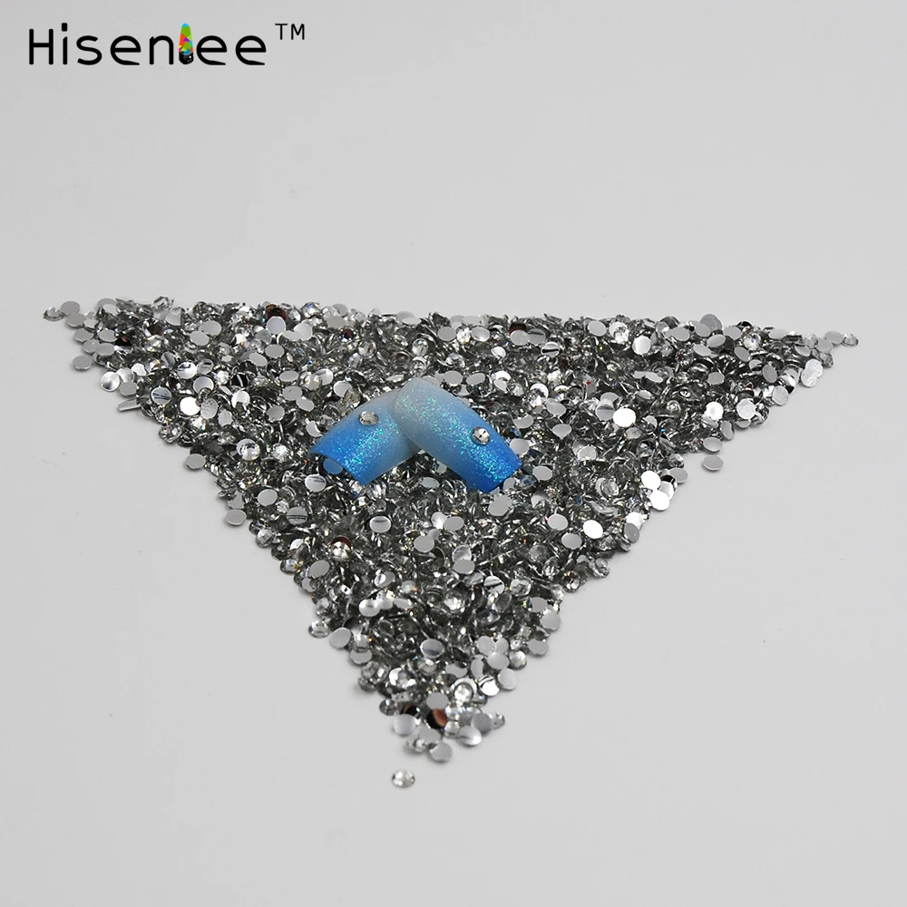 2 мм прозрачного хрусталя Цвет 1000 шт./упак. с плоской задней частью Акриловые