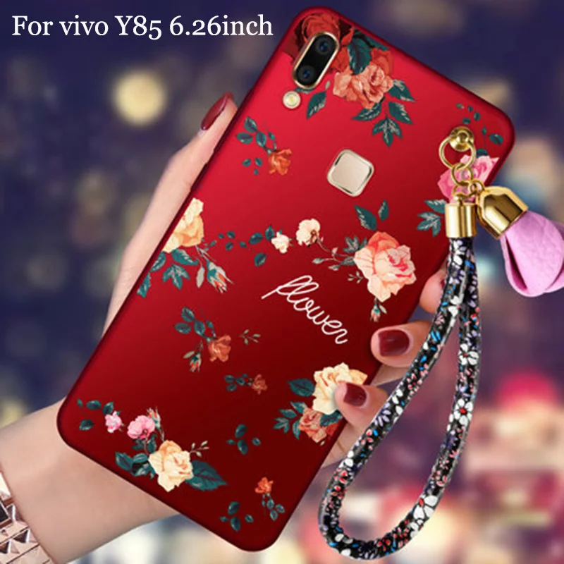 2 шт. Чехлы для vivo Y85 чехол Y85A телефона s Модный цветочный силиконовый мягкий