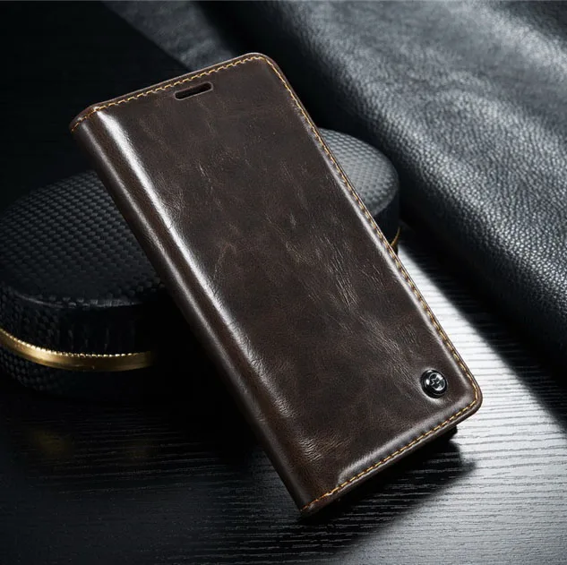 Оригинальный Роскошный кожаный чехол бумажник CaseMe для Samsung Galaxy S6 G9200 Edge G9250 S7 G9300