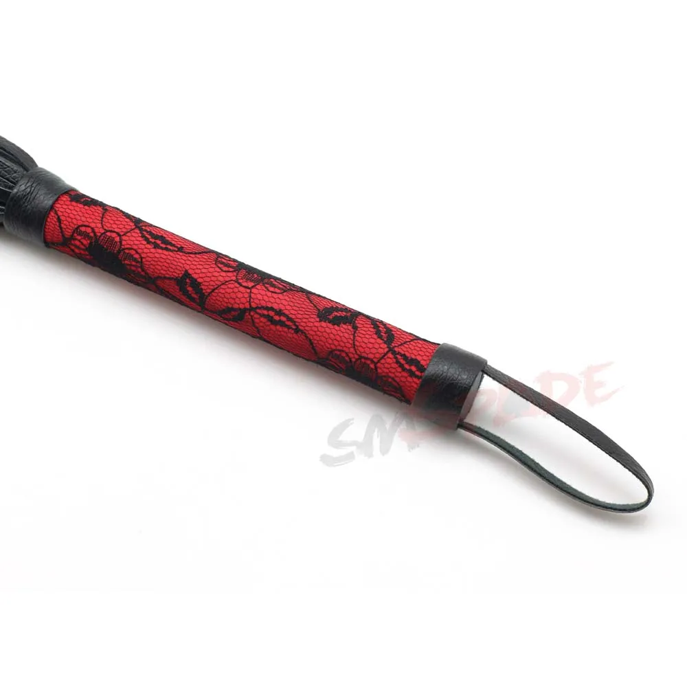 Красные кружевные кнут flogger секс порка для пар кожа PU хвосты кнута эротические