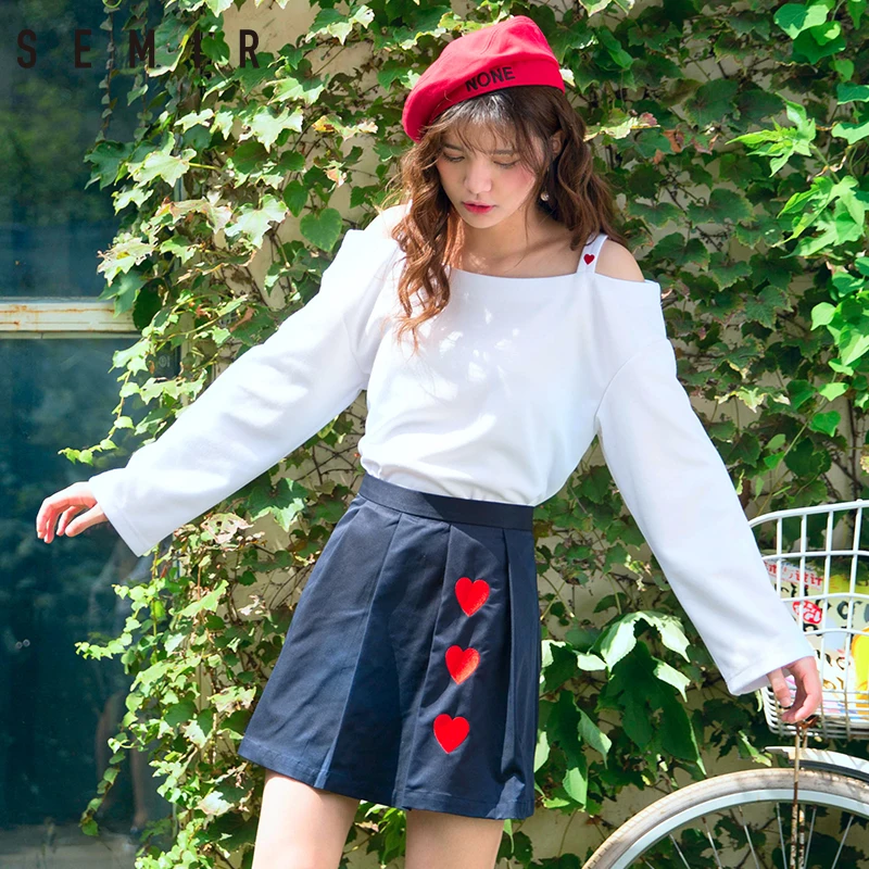 Женские короткие костюмы SEMIR комплект одежды из 2 предметов с открытыми плечами