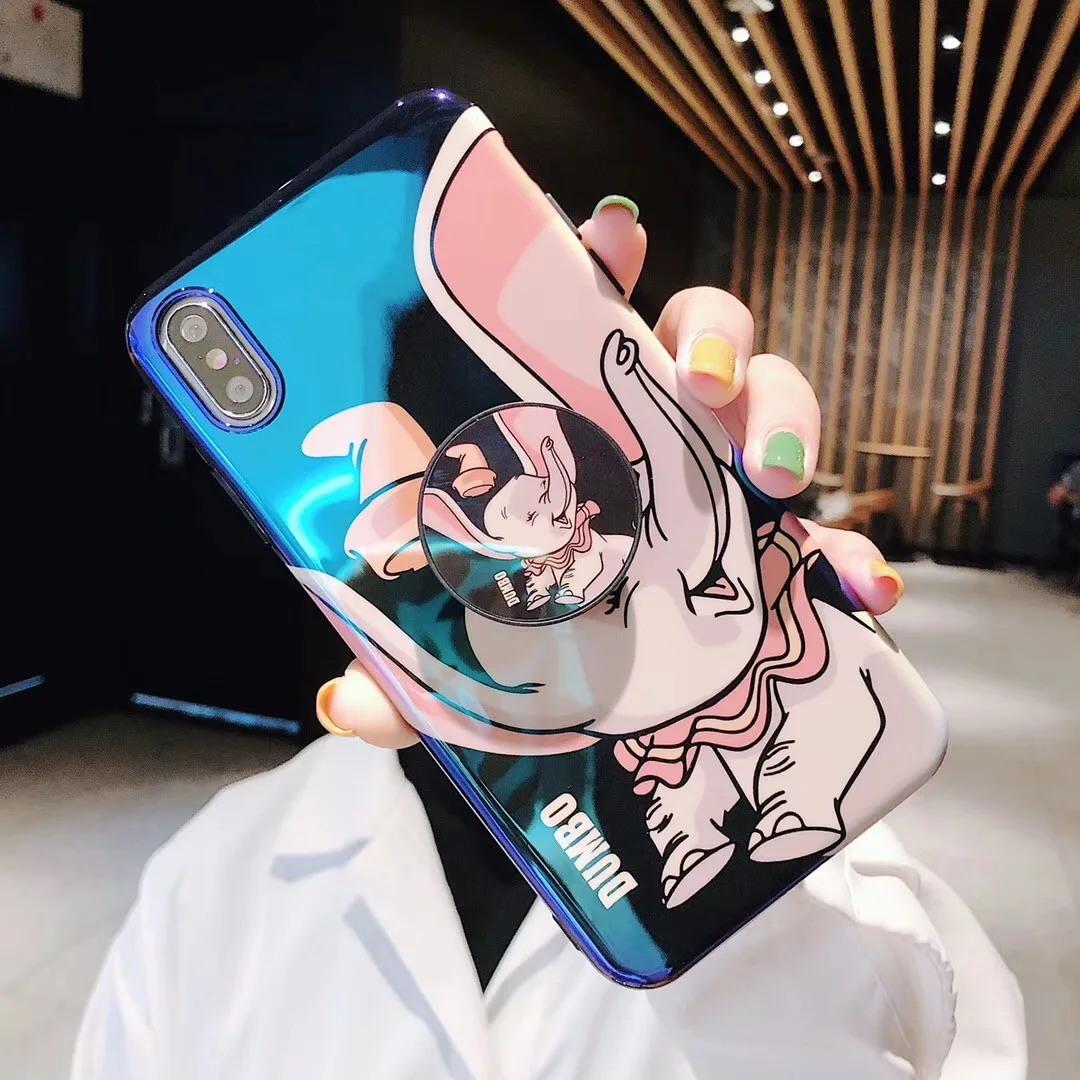 Dumbo милый мультяшный слон Blue-ray цирк чехол для телефона для apple iPhone 11 Pro X Xs Max Xr 10 8 7 6 6s Plus кронштейн задняя крышка
