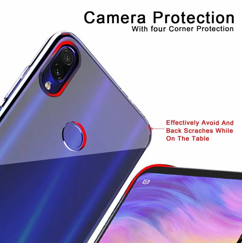 2 шт для Xiaomi Redmi Note 8 чехол TPU Мягкий Прозрачный 7 6 Pro 5 plus mi8 mi9 яркие чехлы телефонов |