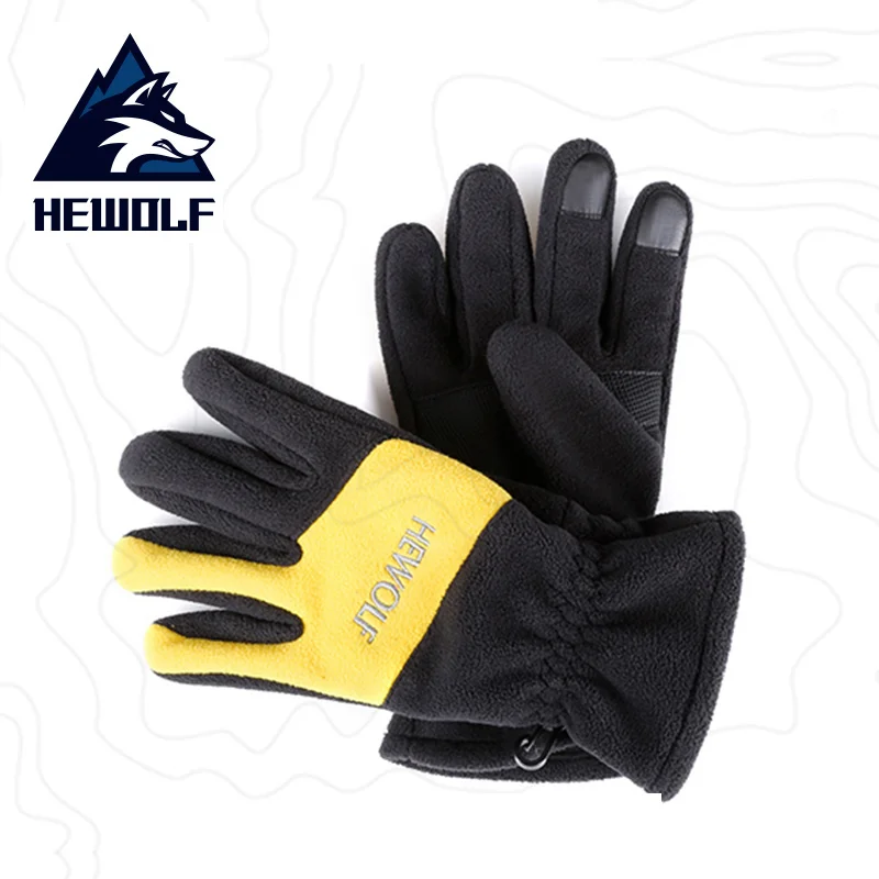 Hewolf Multifunctional Outdoor Hiking Gloves Winter Thermal Touch Screen Cycling Men Women Camping Fishing Windproof Glov | Спорт и