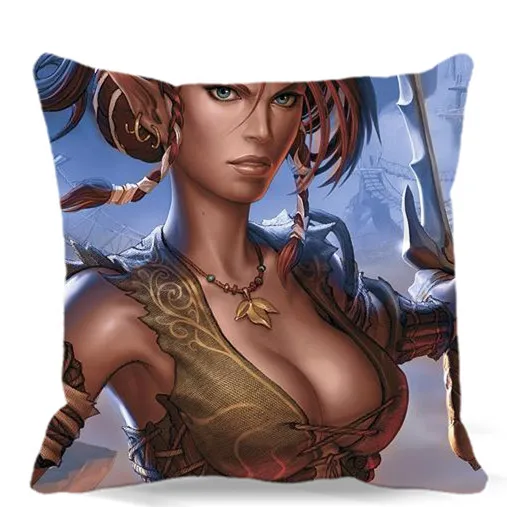 Героический девушка на поле боя Чехлы хлопок полиэстер декоративные стул