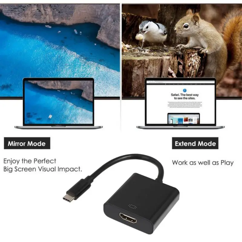 USB Type C к HDMI 4K адаптер HDTV конвертер для ПК MacBook ноутбука Samsung HTC HuaWei отображения