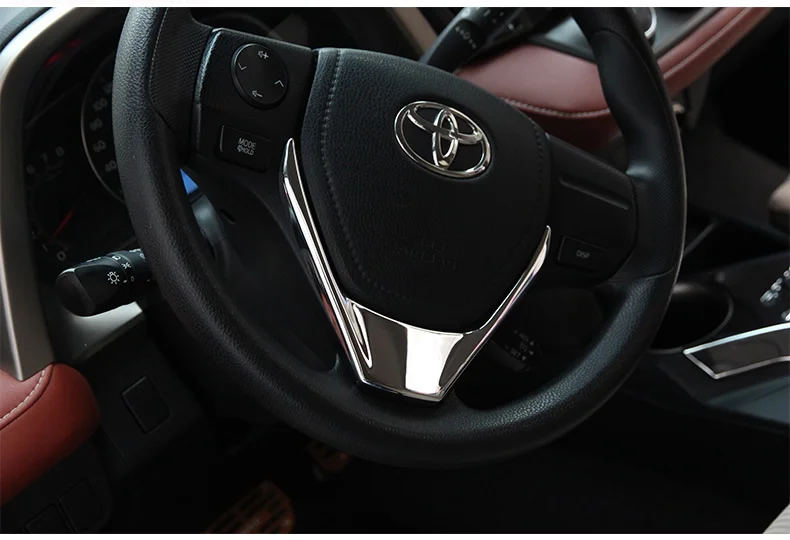 Подходит для Toyota RAV4 Previa RAV 4 2013 2014 2015 2016 ABS Хромированная внутренняя Рулевое колесо