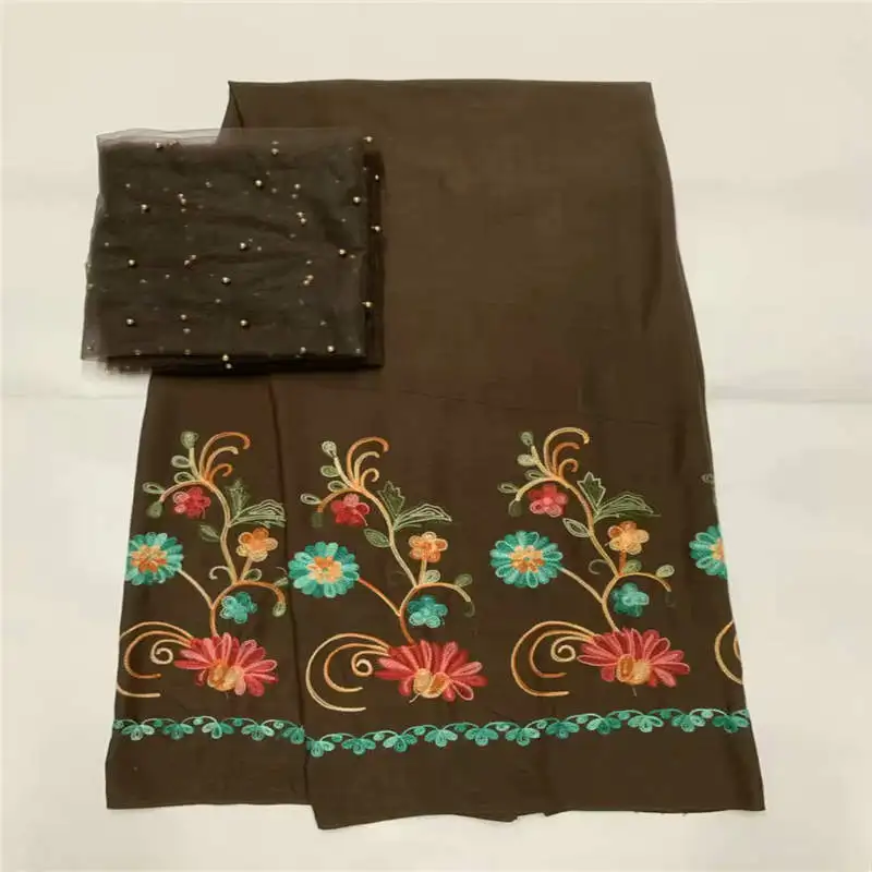 Новое поступление Высококачественная хлопковая африканская кружевная ткань с