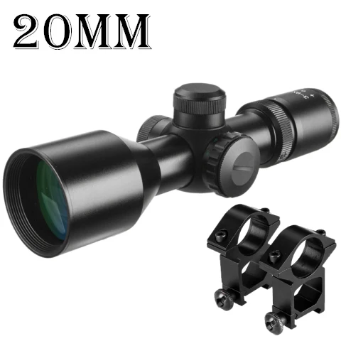 20MM Тактический 3-9x40 компактный прицел Mildot/дальномер Сетка охотничьи оптические прицелы крест-волос сетка подходит для 11 мм/20 мм рейка - Цвет: 20MM