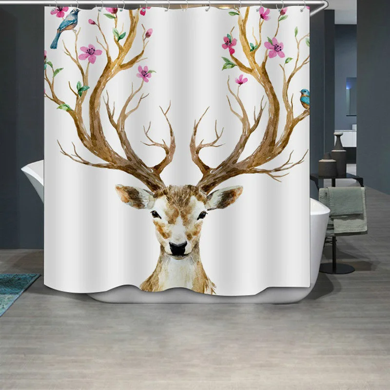 Водонепроницаемая занавеска для душа штора из полиэстера с 3D принтом в виде