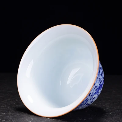 Цзиндэчжэнь Лотос керамический чай Tureen сине белая фарфоровая чаша китайский