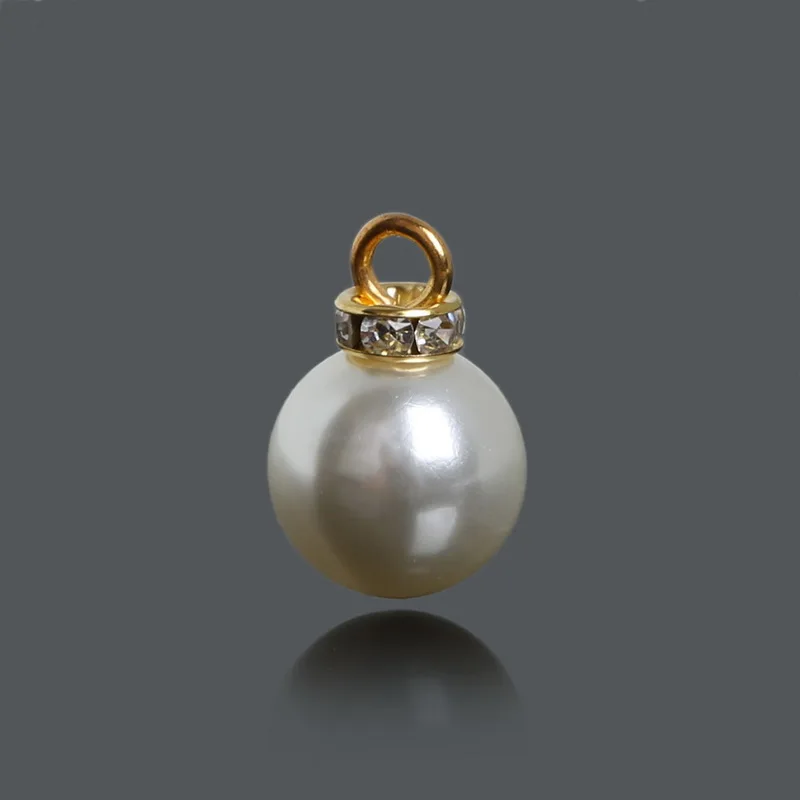 10 шт. круглые подвески из АБС пластика с имитацией жемчуга|charm dangle|pendant bulletpendant clasp |