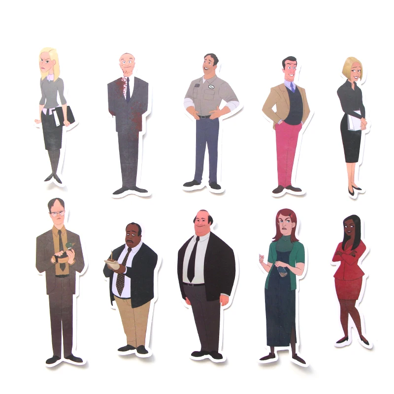 46pcs The office tv show Creative badges DIY decorative stickers Cartoon for DIY PC wall notebook phone scrapbooking album E0002