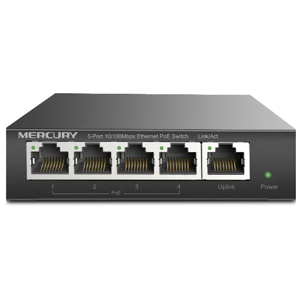 5 портов 4 poe 43 Вт 100 Мбит/с коммутатор данных IEEE802.3af/at PoE подходит для всех видов