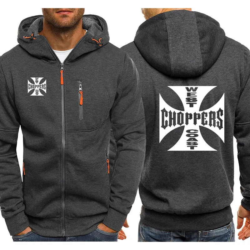 Весна Осень Толстовка West Coast Choppers толстовки мужские уличная флисовая куртка с капюшоном на молнии Хип-Хоп Harajuku спортивный костюм - Цвет: 801