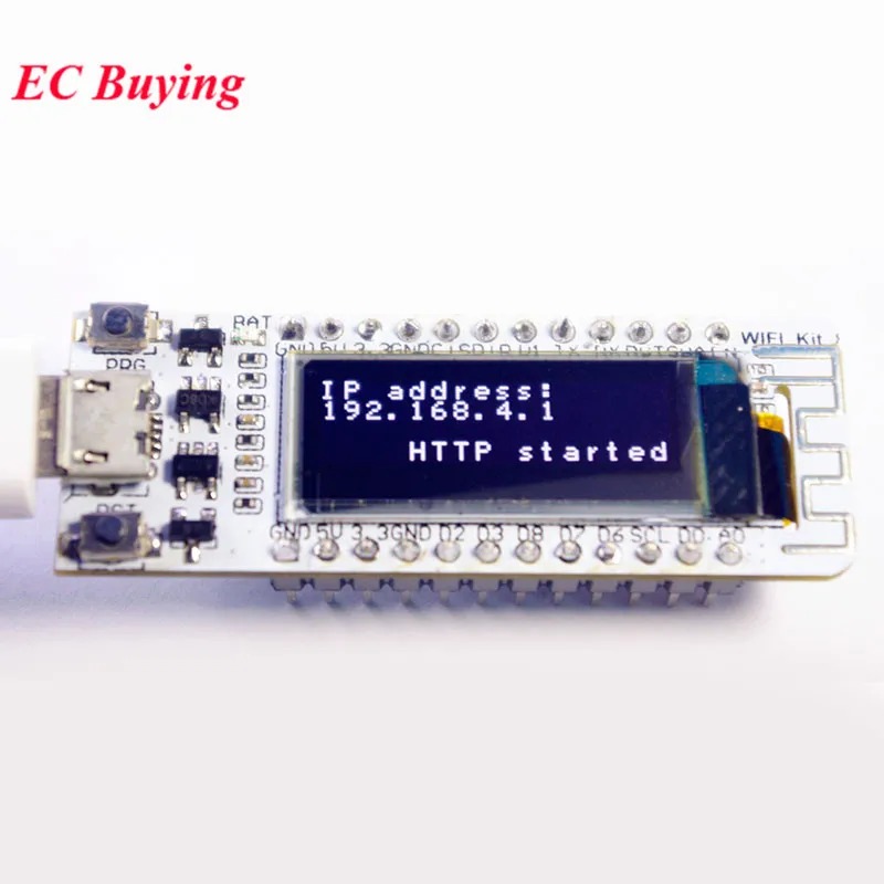 Макетная плата ESP8266 с Wi-Fi 32 Мб Flash Internet Things цифровой модуль CP2014 IOT OLED-экраном 0 97