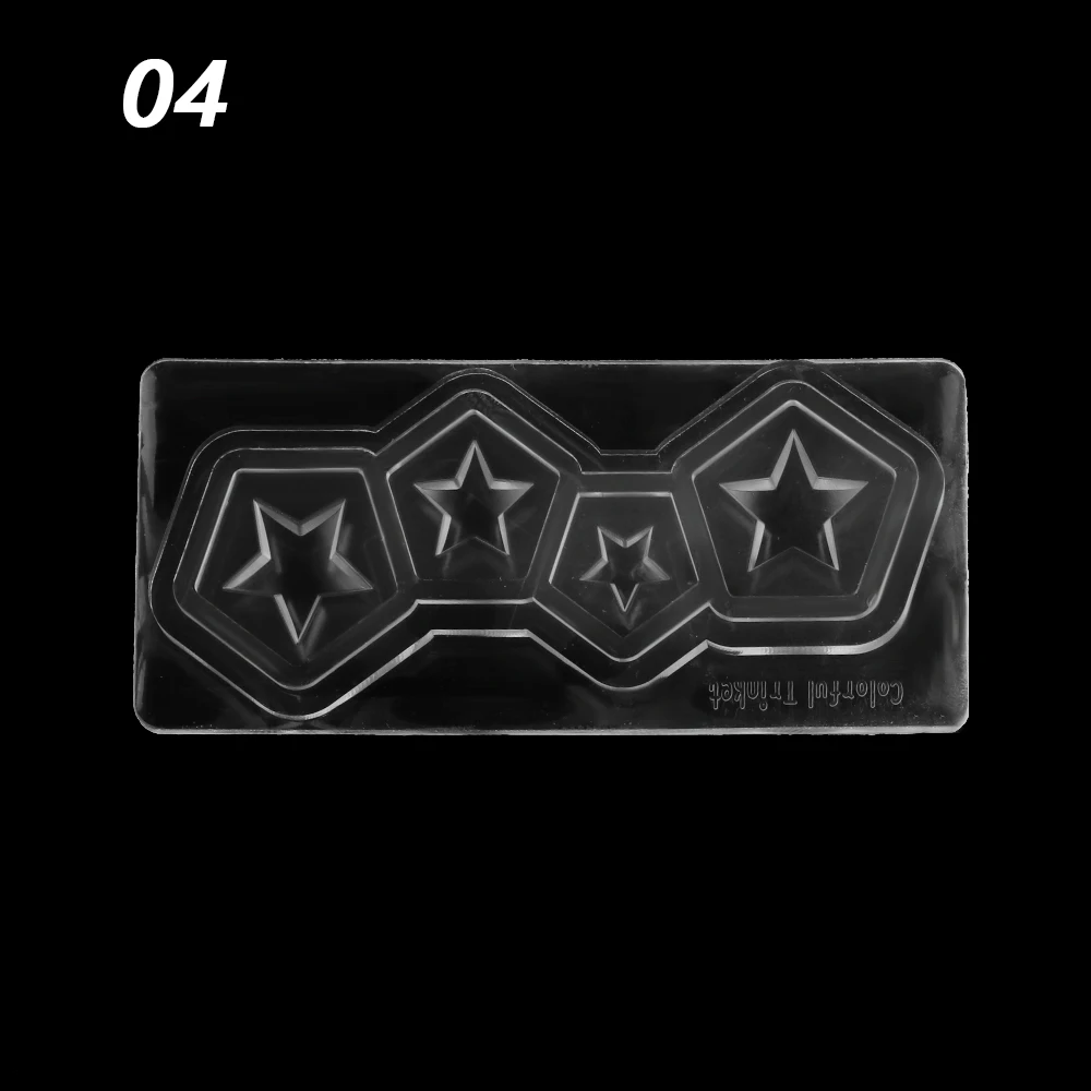 04 1 шт 3D резьба силиконовая форма для ногтей штамповка Камелия/оболочка/галстук-бабочка/звездный узор DIY УФ-гель акриловые кристаллы шаблоны для ногтей DIY - Цвет: 04