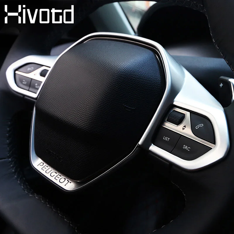 Hivotd для Пежо 3008 Peugeot 3008GT 2021-2017 украшение рулевого колеса автомобиля наклейки