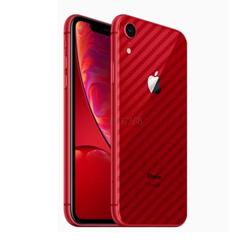 2 шт./лот Прозрачный задний углеродного волокна наклейка для iPhone XR 6 1 &quot(2018) Slim Fit