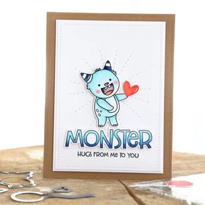 CH LITTLE MONSTERS штампы и для резки металла DIY трафарет скрапбукинга бумаги ручной