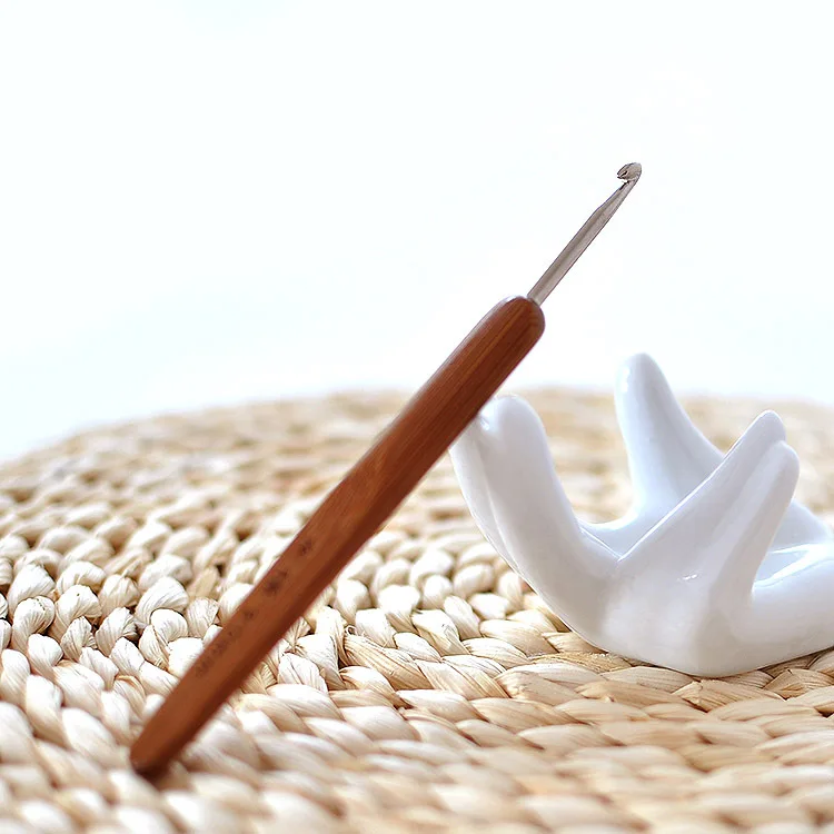 10 шт./лот круглые бамбуковые крючки для вязания размеров|bamboo handle crochet hooks|handled