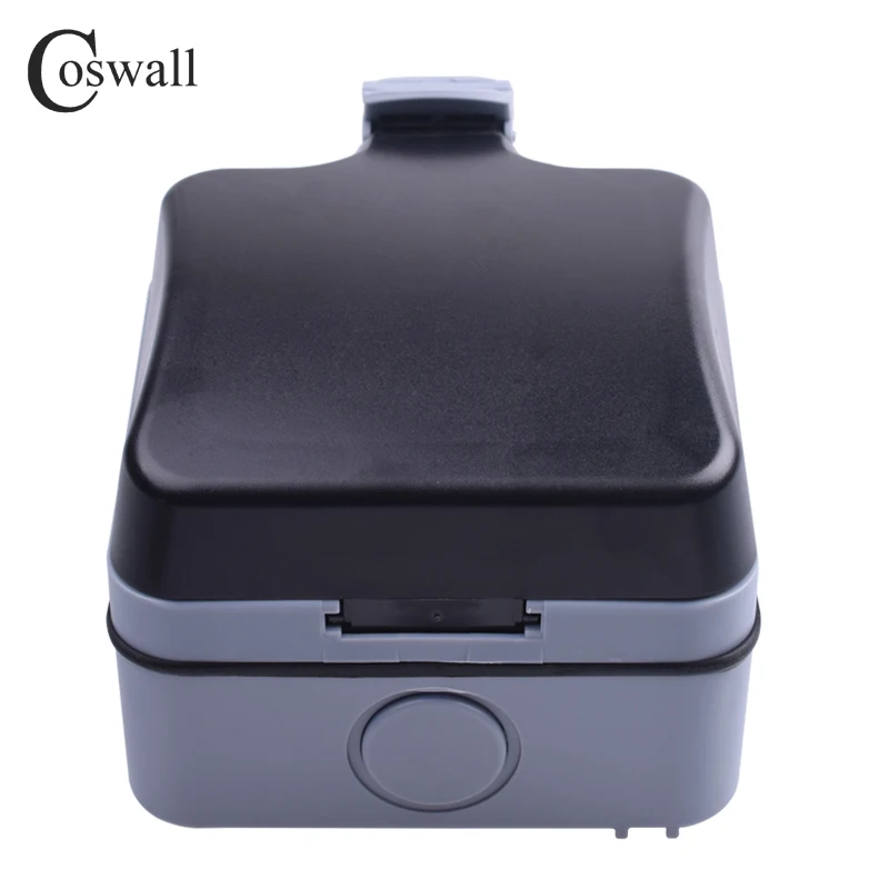 Водонепроницаемая уличная настенная розетка Coswall IP66 16 А с двойным USB портом для