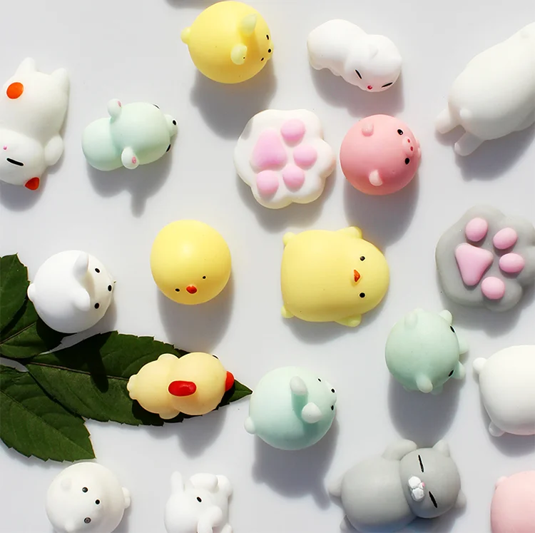 10Pcs All Different Cute Mochi Squishy Cat Slow Rising Squeeze Healing Fun Kids Kawaii Kids Adult Toy Stress Reliever Decor GYH