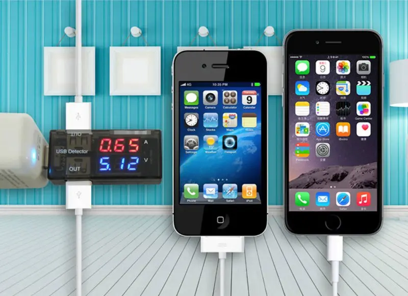 Зарядный детектор напряжения USB для мобильных устройств и Вольтметр Амперметр