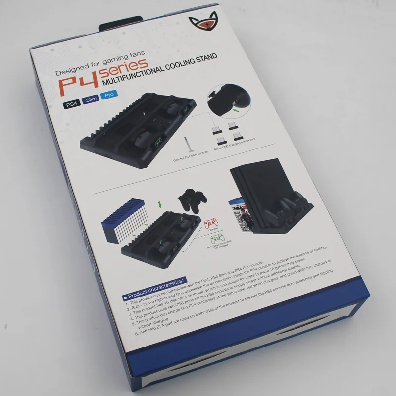 New For PS4 Multifuntional Cooling Stand Base Saving Game Discs Storage Controller Charging Space Slim PRO | Электроника