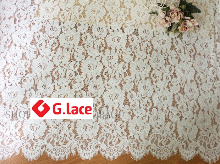 Хлопковая кружевная ткань ice 3 м/лот wide1.5 м сделай сам для свадебного платья
