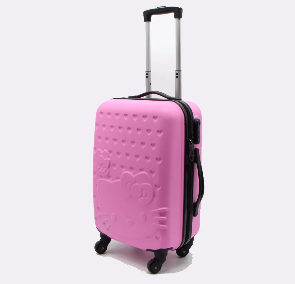 Рисунок Hello Kitty Чемодан сумка Для Женщин мультфильм дорожная прокатки тележка