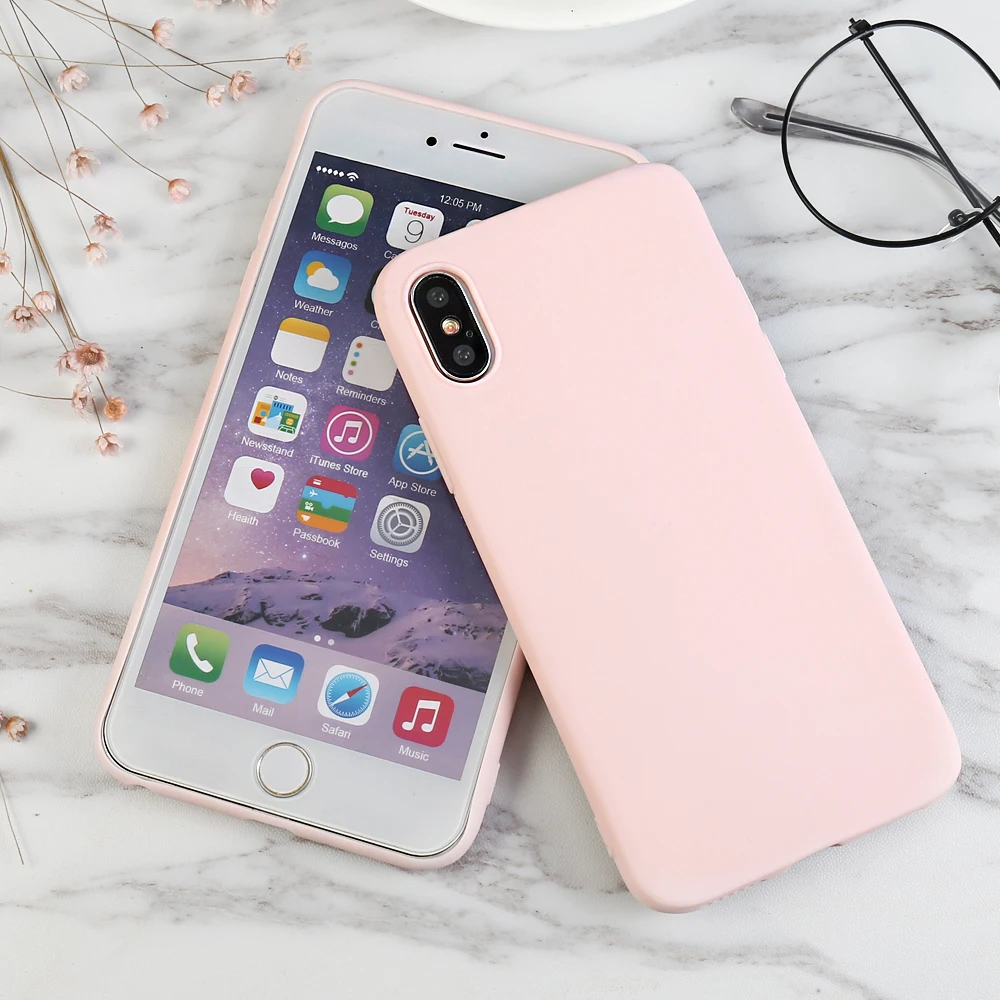 Чехол карамельного цвета для телефона Iphone 5 матовый чехол с полным покрытием 6 6s 7 8