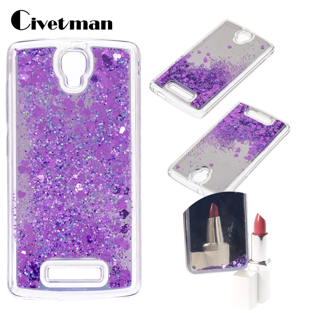 Cover Phone Case For ZTE Blade L5 L 5 / Plus 5.0&quot Dynamic Liquid Quicksand Glitter Mirror Style Back Shell Housing Luxury Bag |
