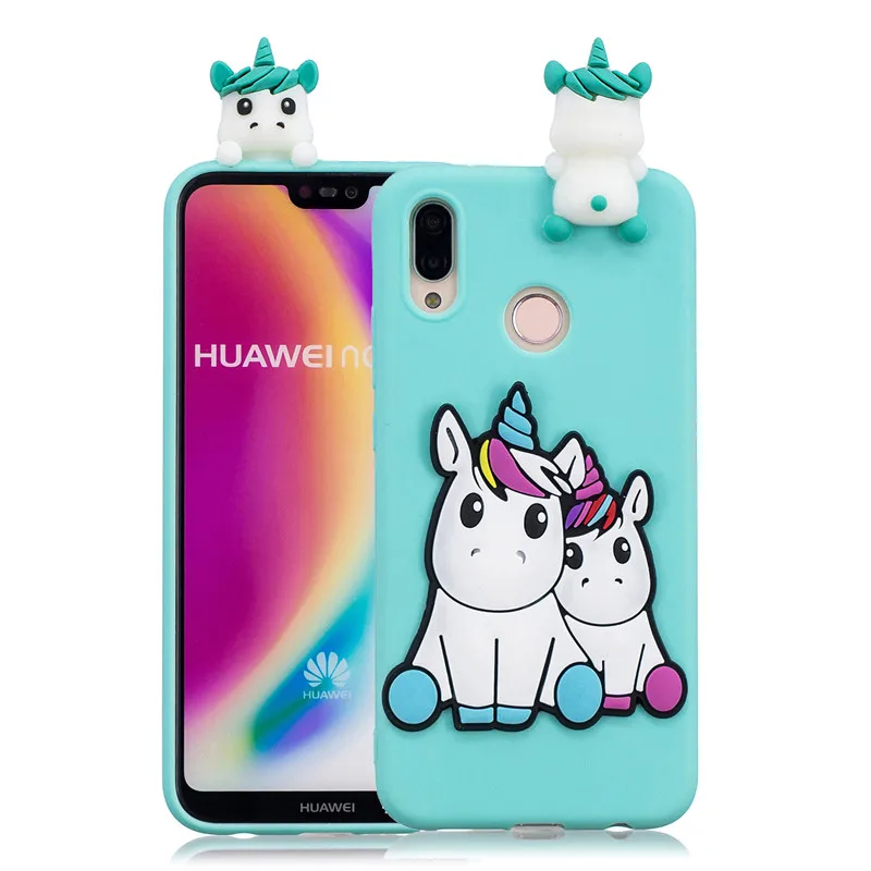 3D Мягкий Силиконовый ТПУ чехол для Huawei P30 Pro чехлы с милыми рисунками мультфильмов