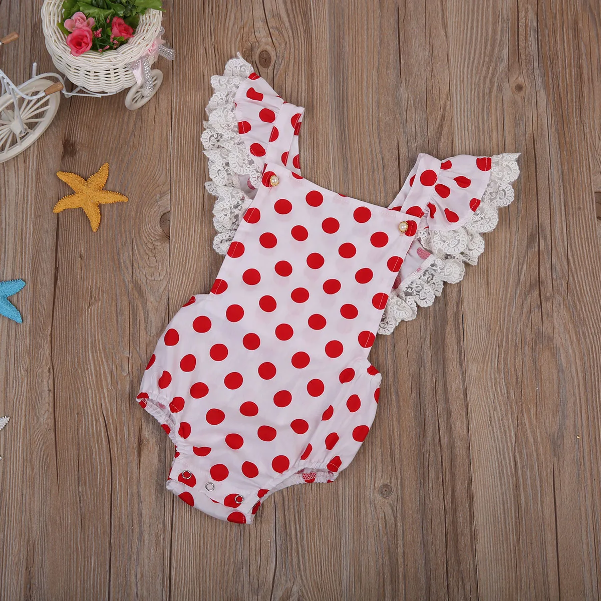 

Newborn Infant Baby Girl Lace Bodysuit Jumpsuit Clothes Sunsuit Outfit One Piece Set Casual Fashion Short Sleeve Clothing