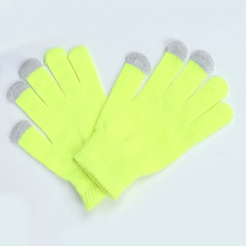 Lemon Yellow Ювелирные изделия высокого качества lnrrabc теплые зимние перчатки монохромные дамские модные перчатки с сенсорным экраном - Цвет: Lemon Yellow