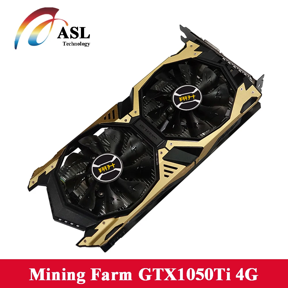ASL видео карты GTX1050Ti Fighter 4 г GDDR5 128bit NVIDIA 7008 мГц 14nm 1290 13192 PCI Express 3 0 графика для