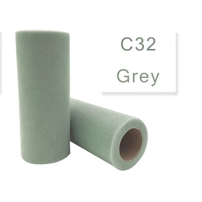 Color C32 25yd/рулон 15 см Тюль Кружево день рождения свадебное украшение подарочная упаковка Merry Christmas события принадлежности для детского душа слоеная юбка DIY - Цвет: Color C32