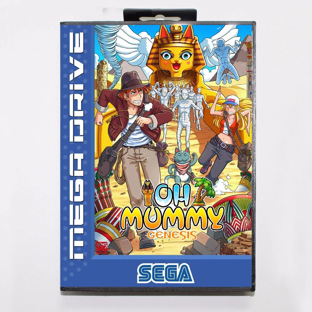 О Мумия 16 бит MD карточная игра с коробку для Sega Megadrive/Genesis|16 bit|md game16 bit md |