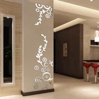 3D Серебряная Золотая наклейка на стену Креативные Круглые Кольца акриловые зеркальные наклейки на стену украшение для интерьера домашние украшения наклейки