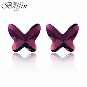 Женские серьги гвоздики с бантом BAFFIN милые мини кристаллами элементами