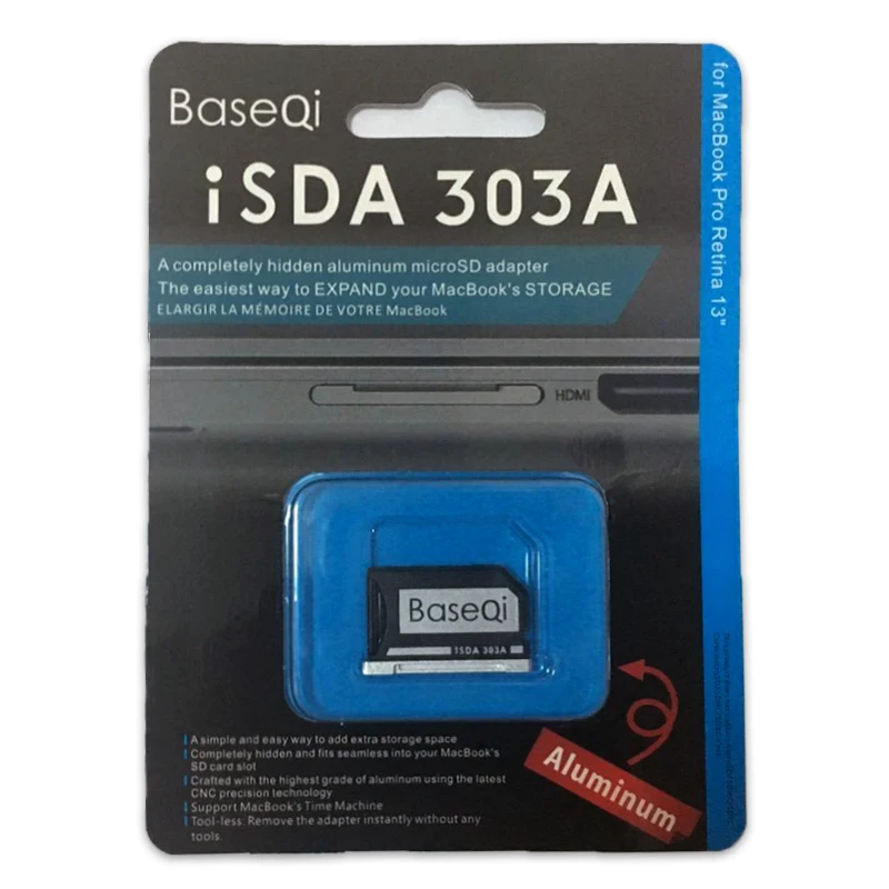 Алюминиевый мини привод Baseqi адаптер для карт Macbook Pro Retina 13 '馇A|adapter for macbook|adapter