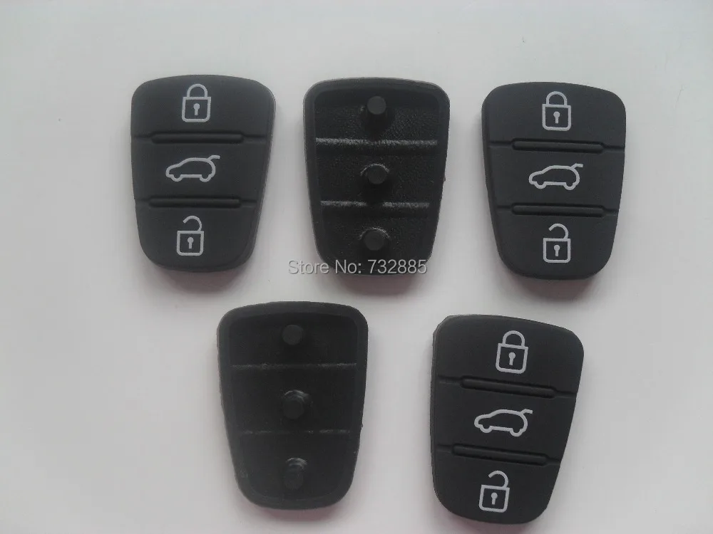 Сменные 3 кнопочные резиновые прокладки для Hyundai I10 I20 I30 IX35 Flip Key силиконовые