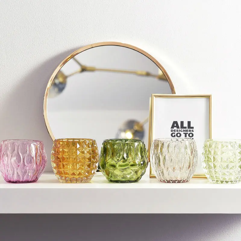 ADOUS скандинавский Простой хрустальный стеклянный подсвечник Блестящий ужин при