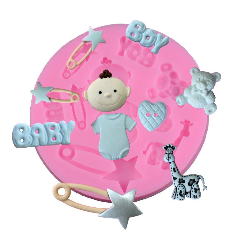 Силиконовая 3D форма для малышей конфет помадки украшения торта инструменты